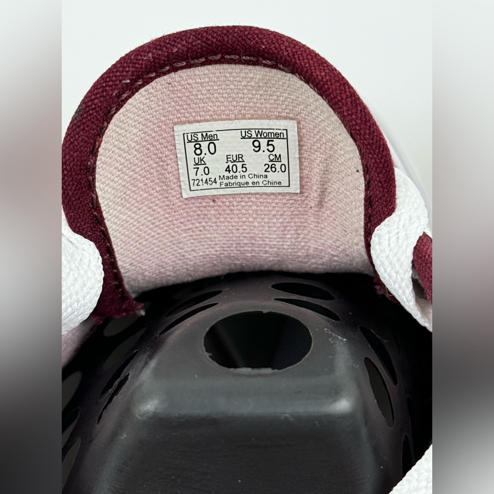 Vans Off The Wall Suede Burgundy Sneakers, Unisex Size Men's 8.0 / Women's 9.5 - Picture 9 of 15